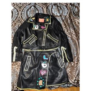 Black 2 piece skirt set